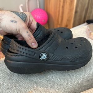 Black Lined Dual Crocs child 11